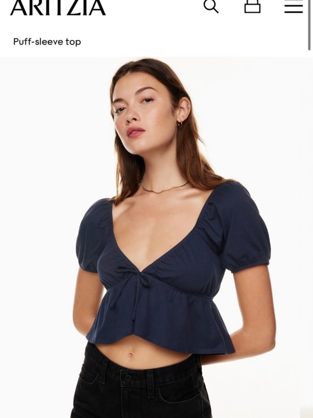Aritzia Sunday Best Kaia puff sleeve top